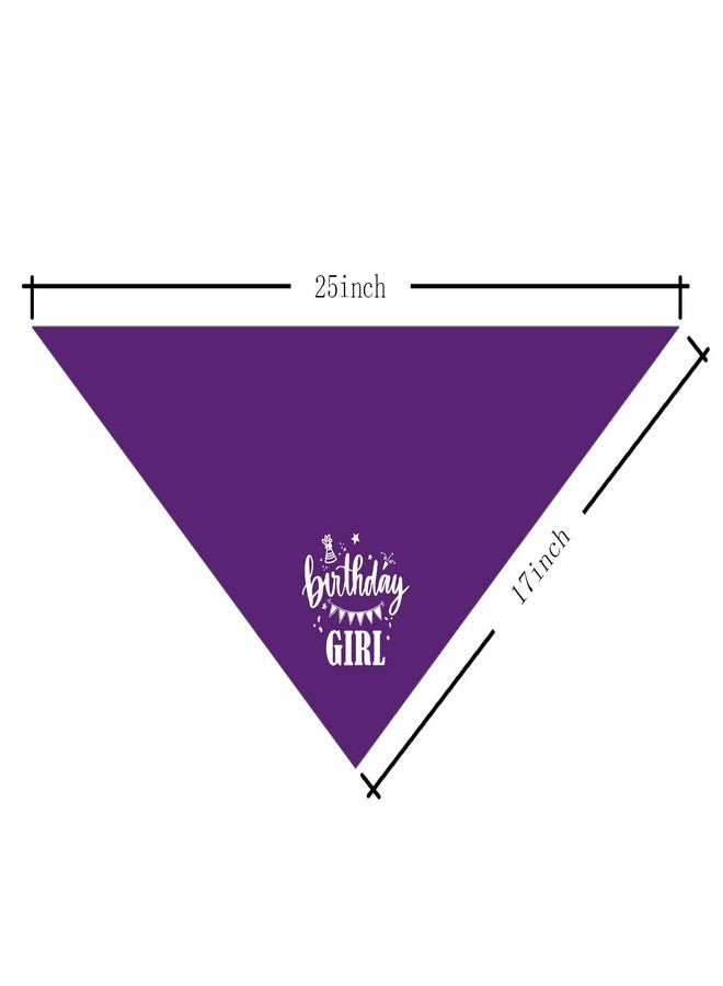 ZPPRJF Birthday Girl Dog Bandana - Purple Triangle Scarf for Small Medium Large Dogs - Funny Cute Pet Accessory - Gift for Dog Lovers (D32) - Image 4